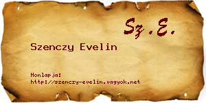 Szenczy Evelin névjegykártya