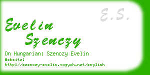 evelin szenczy business card